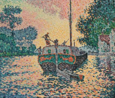 El chaland, Samois de Paul Signac